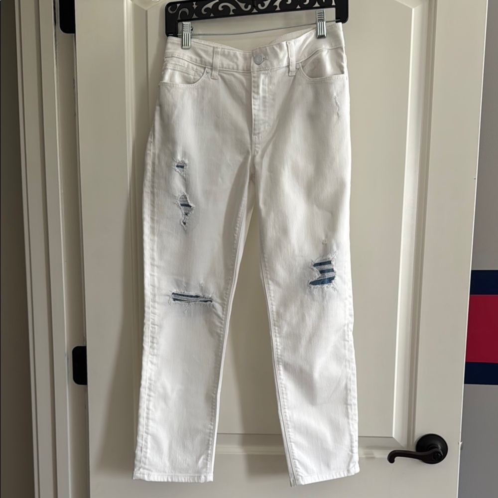 White House Black Market Blue Ankle Cropped Jeans